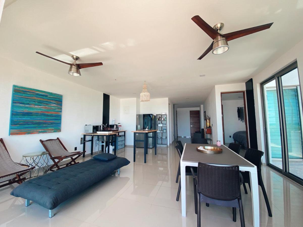 Angelina 28 Beachfront And Family Apartments - Modern And Relaxing Long Stays - 20 Min From Cancun Airport 莫雷洛斯港 外观 照片