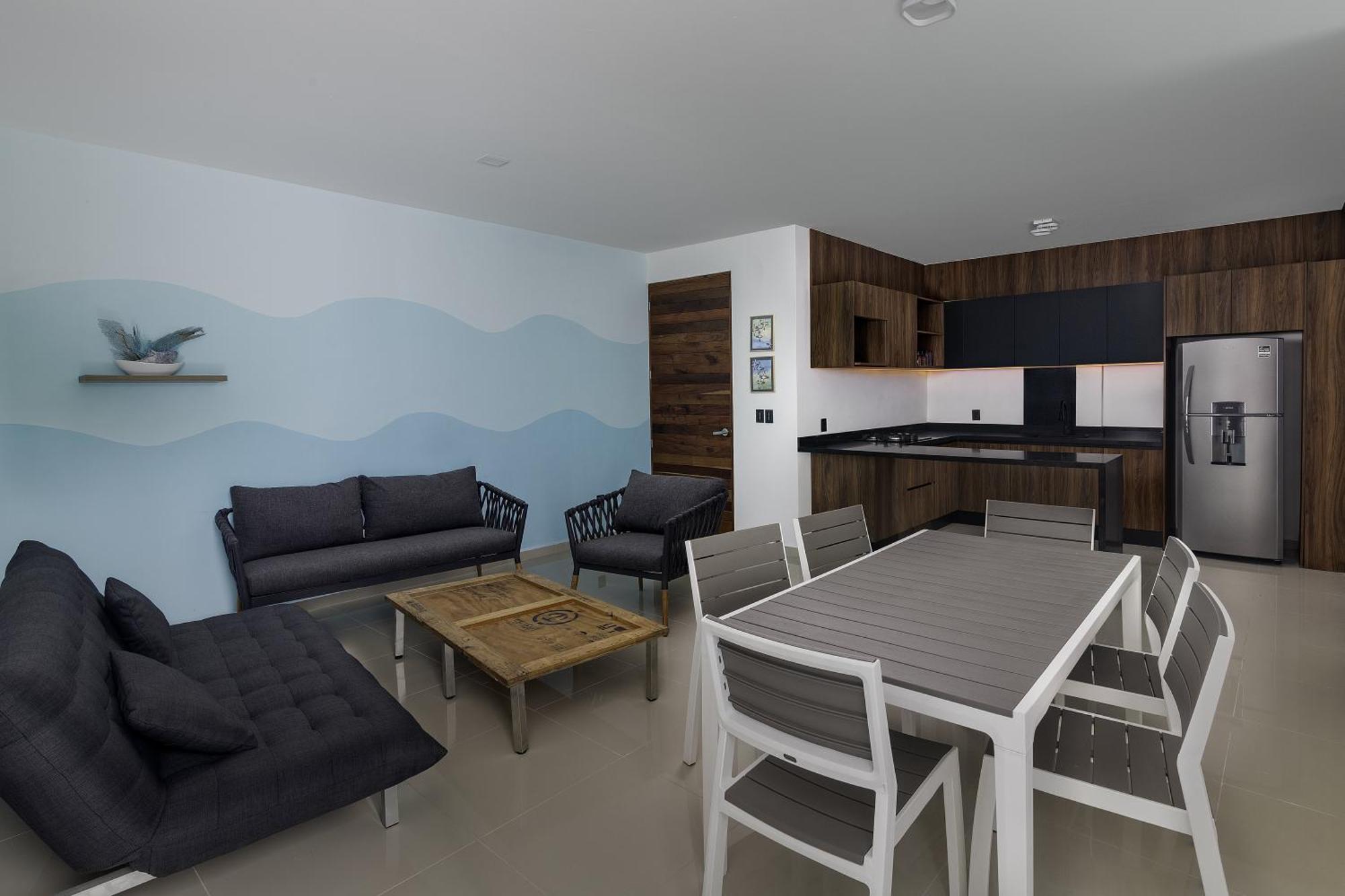 Angelina 28 Beachfront And Family Apartments - Modern And Relaxing Long Stays - 20 Min From Cancun Airport 莫雷洛斯港 外观 照片