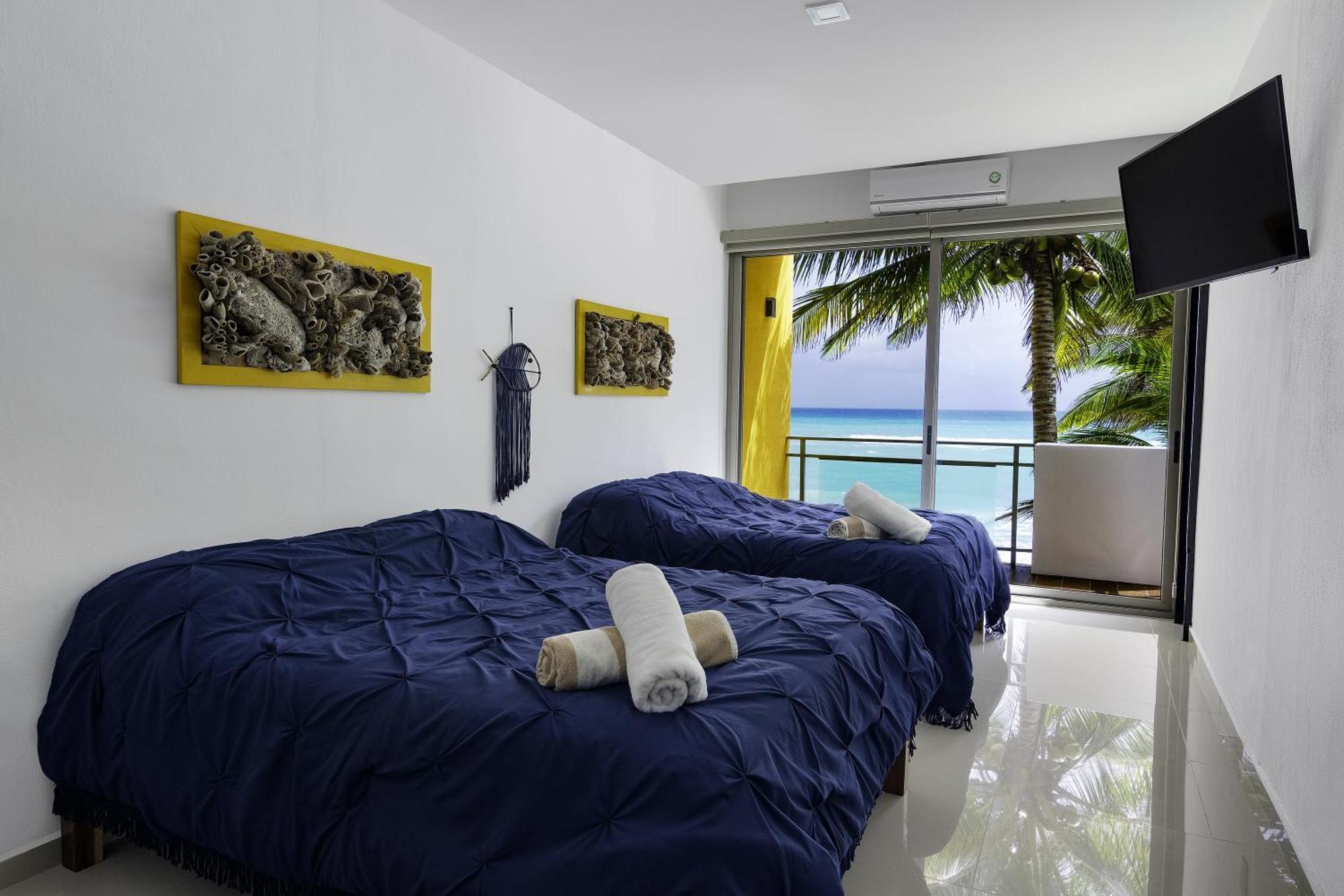 Angelina 28 Beachfront And Family Apartments - Modern And Relaxing Long Stays - 20 Min From Cancun Airport 莫雷洛斯港 外观 照片