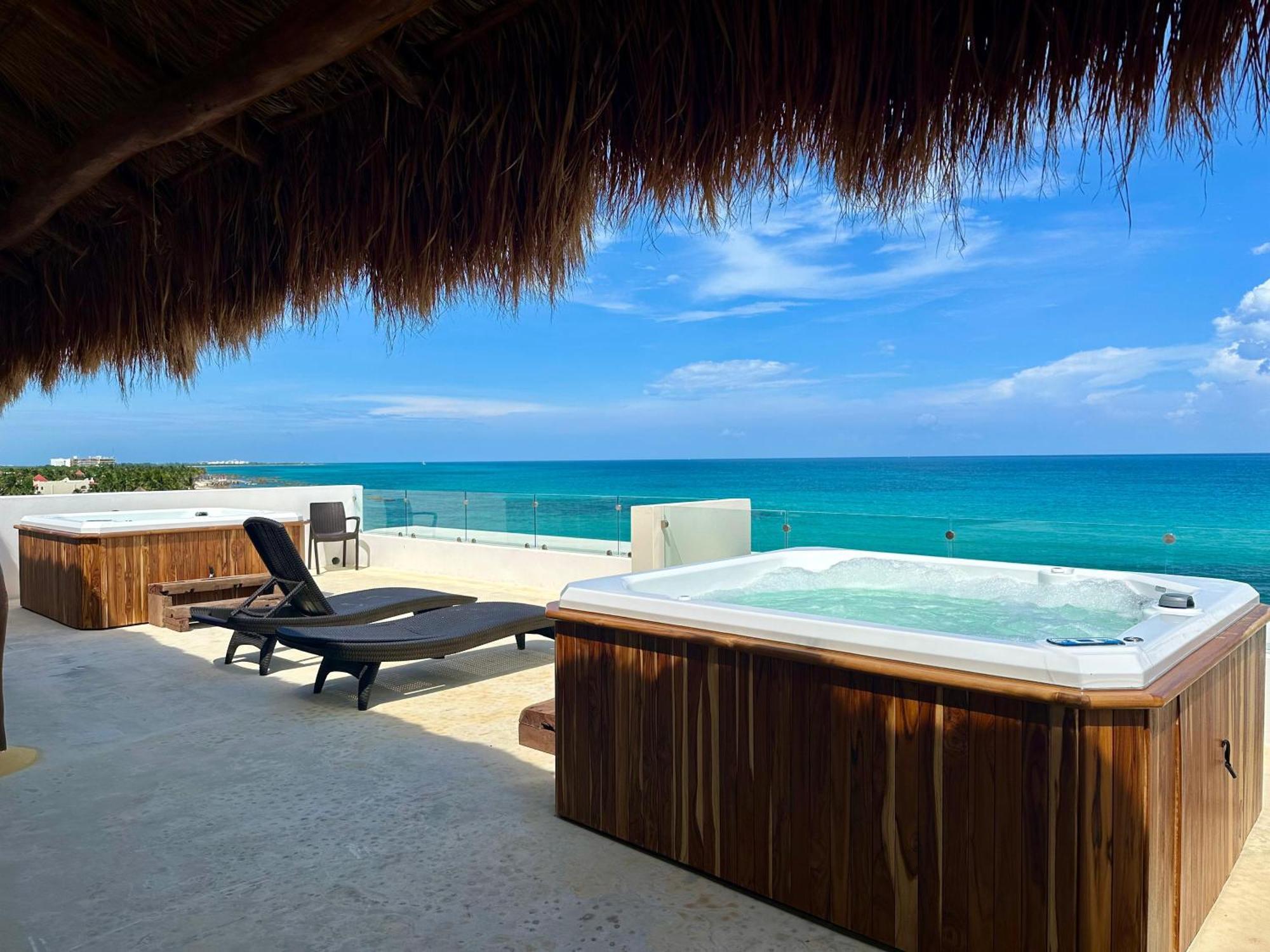 Angelina 28 Beachfront And Family Apartments - Modern And Relaxing Long Stays - 20 Min From Cancun Airport 莫雷洛斯港 外观 照片