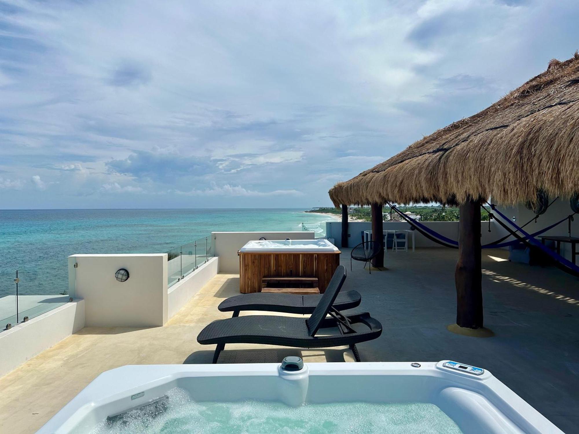 Angelina 28 Beachfront And Family Apartments - Modern And Relaxing Long Stays - 20 Min From Cancun Airport 莫雷洛斯港 外观 照片